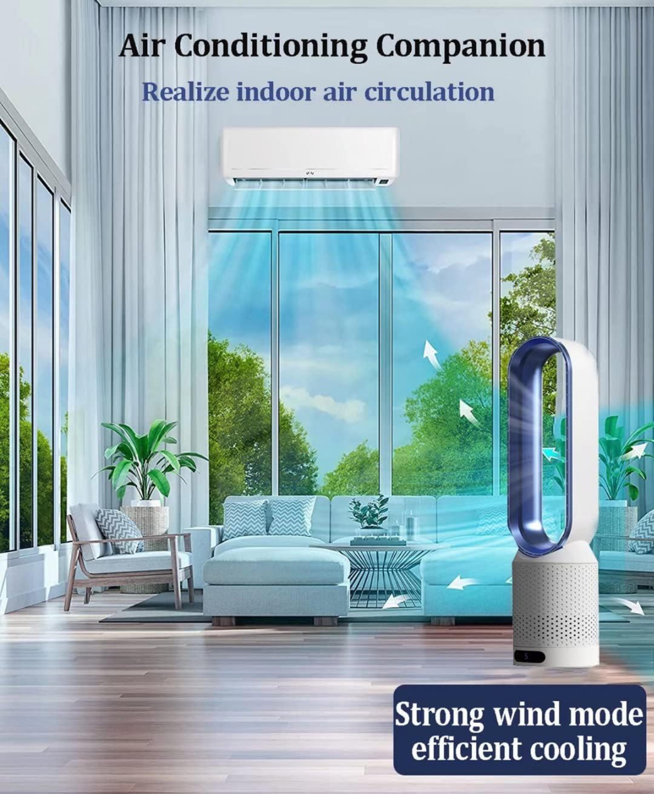 Вентилятор безлопастный FAN Bladeless T71441 40 Вт (29054574) - фото 4 Вентилятор безлопастный FAN Bladeless T71441 40 Вт (29054574) - фото 4