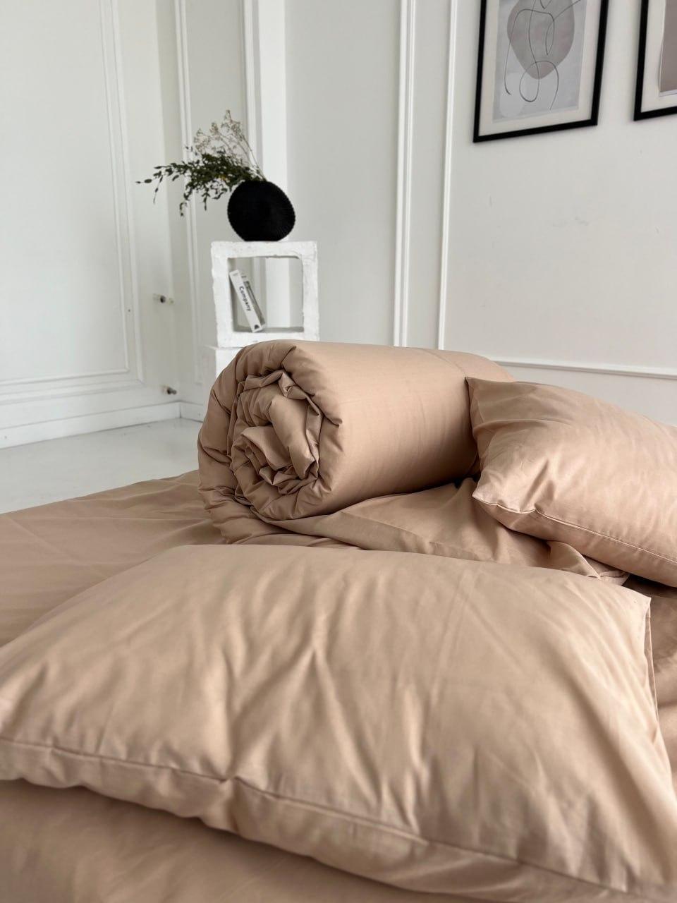 Комплект постільної білизни Двоспальний 180х210 наволочка 50х70 2шт Беж (П4К-Post-ukr-0015-22) - фото 4 Комплект постільної білизни Двоспальний 180х210 наволочка 50х70 2шт Беж (П4К-Post-ukr-0015-22) - фото 4