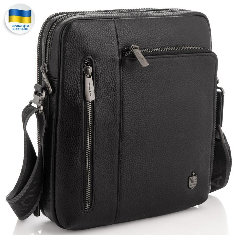 Мужская сумка через плечо Royal Bag RB297890 из натуральной кожи Черный (5051)