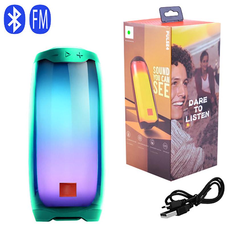 Портативная колонка Pulse 4 12H lightshow speakerphone радио PowerBank bluetooth Mint (570308) - фото 3