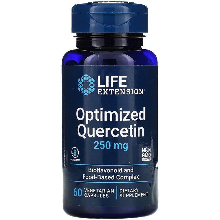 Кверцетин Life Extension Optimized Quercetin з вітаміном С та екстрактом каму-каму 250 мг 60 капсул (1221543548)