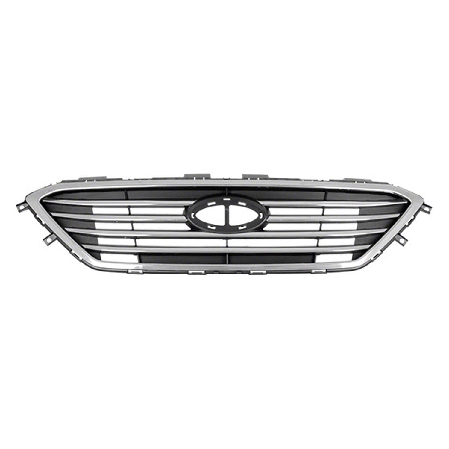 Решітка радіатора AVTM Hyundai Sonata LF 2014-2017 з молдингом без емблеми (183245990)