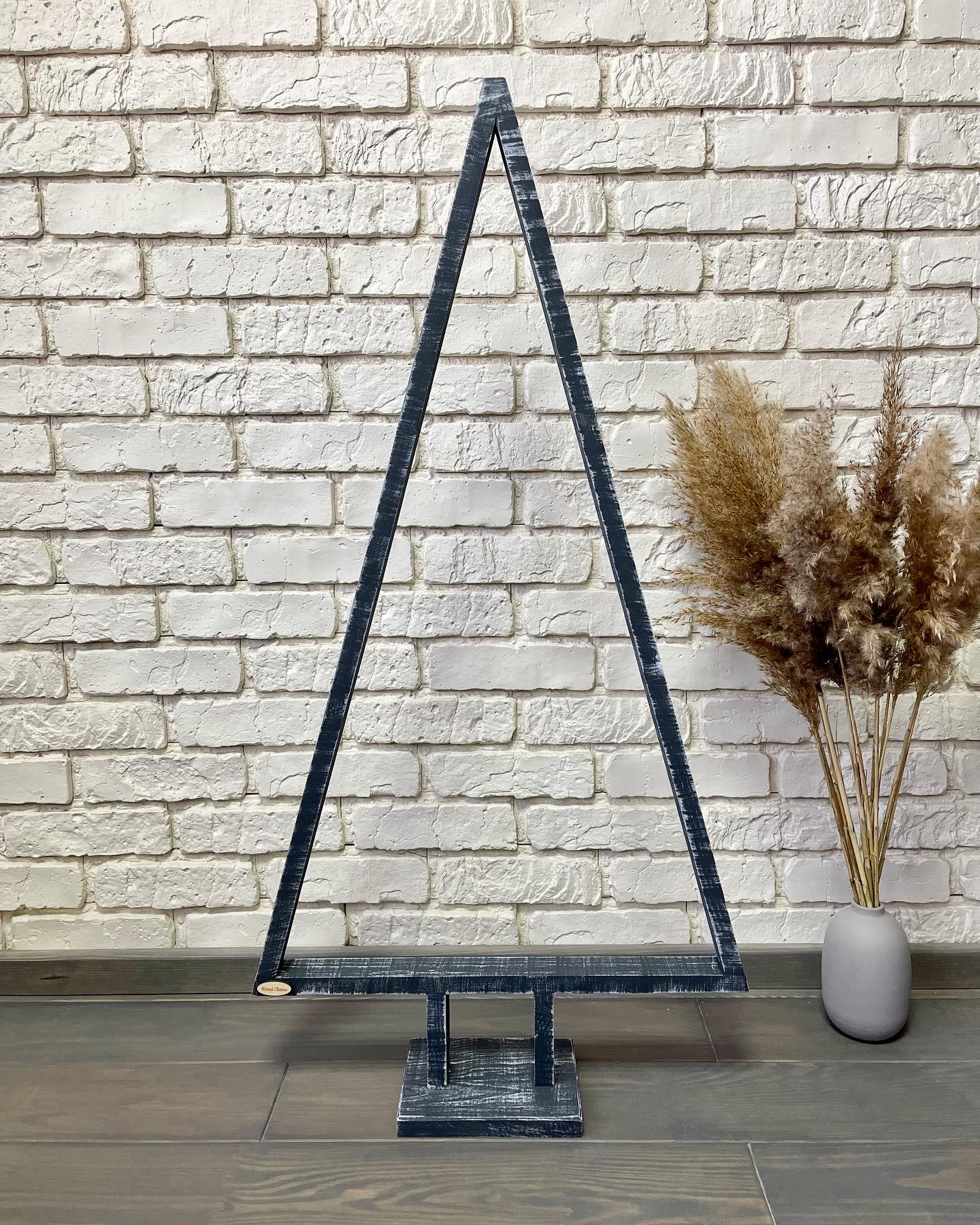 Елка деревянная эко 50х100 см Серо-белый - фото 1 Елка деревянная эко 50х100 см Серо-белый - фото 1