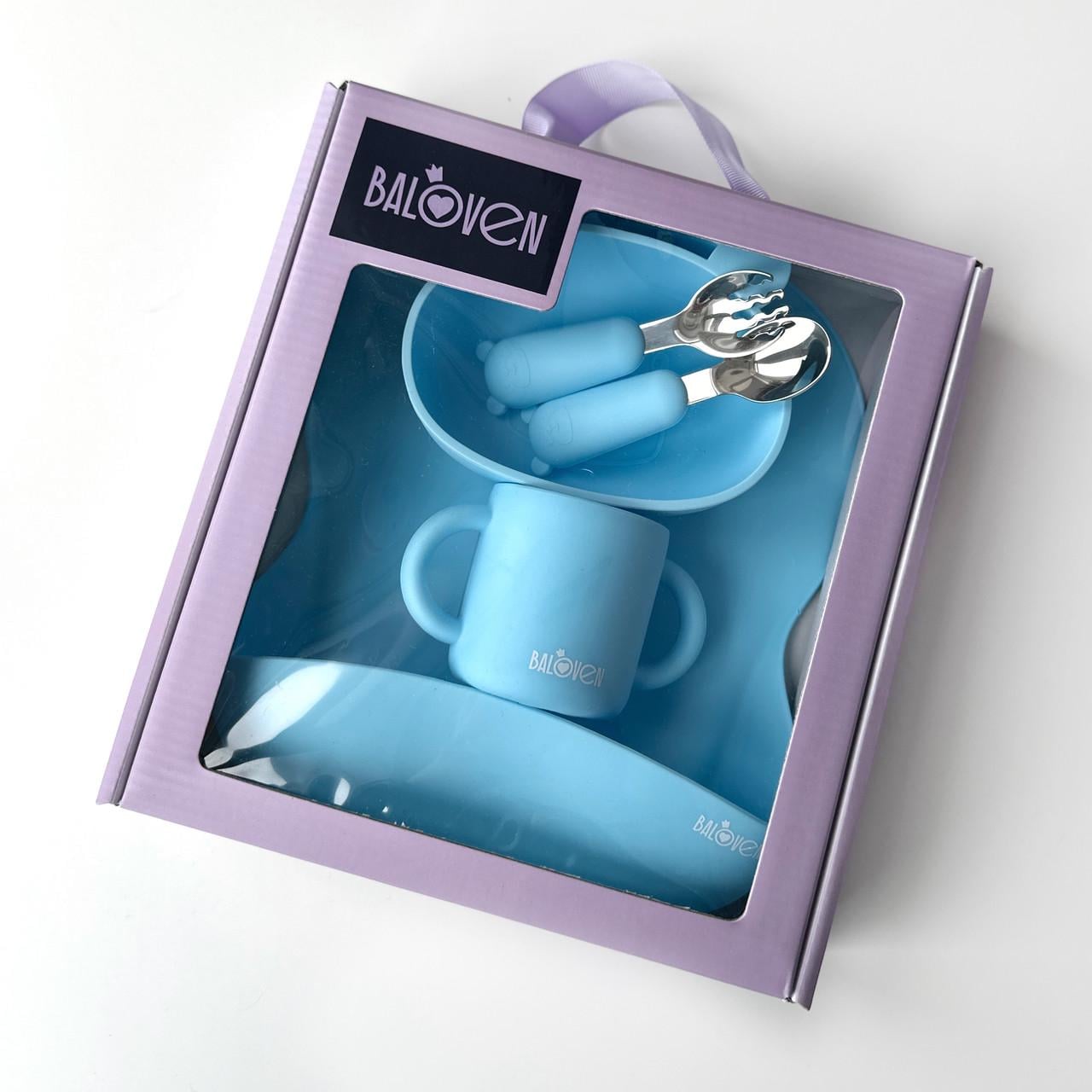 Набор детской посуды Баловень Teddy Baby Blue