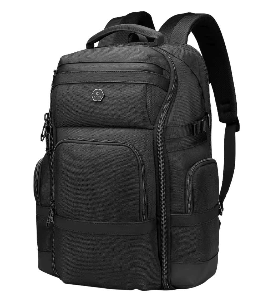 Рюкзак городской Ozuko 9792S плотный мужской с отсеком для ноутбука до 15,6" 31 л Black (19355)
