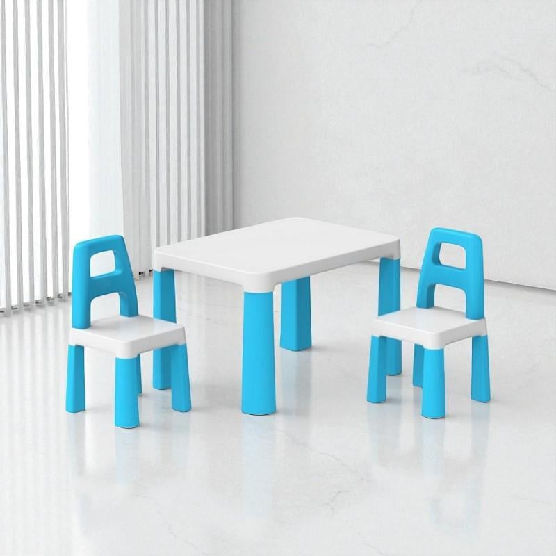 Детский стол со стульями ТехноК Бело-голубой (1233853)