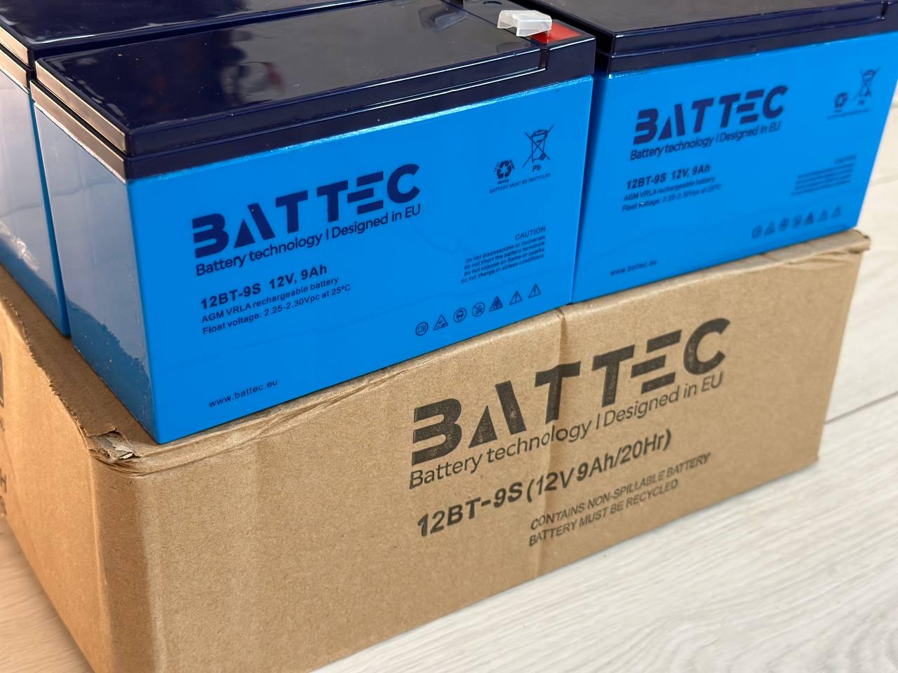 Акумуляторна батарея до ДБЖ AGM BatTec 12 В 9 Ач - фото 4