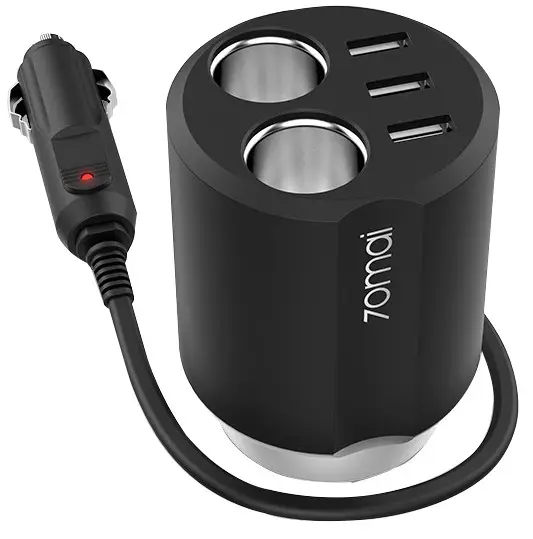 Зарядний пристрій автомобільний 70mai Car charger 3USB CC03 Black