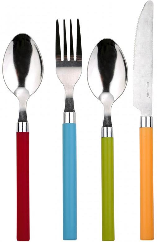 Набор столовых приборов Renberg Happie Color 24 пр. на 6 персон (RB-4540-BK)
