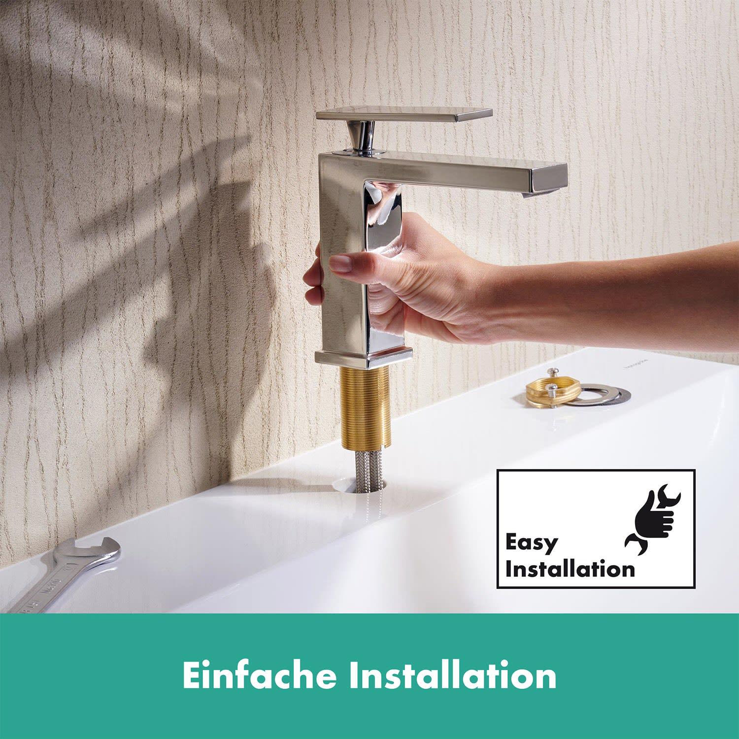 Змішувач для умивальника Hansgrohe Tecturis E EcoSmart+ 73014000 з джойстиком Хром (176391) - фото 8