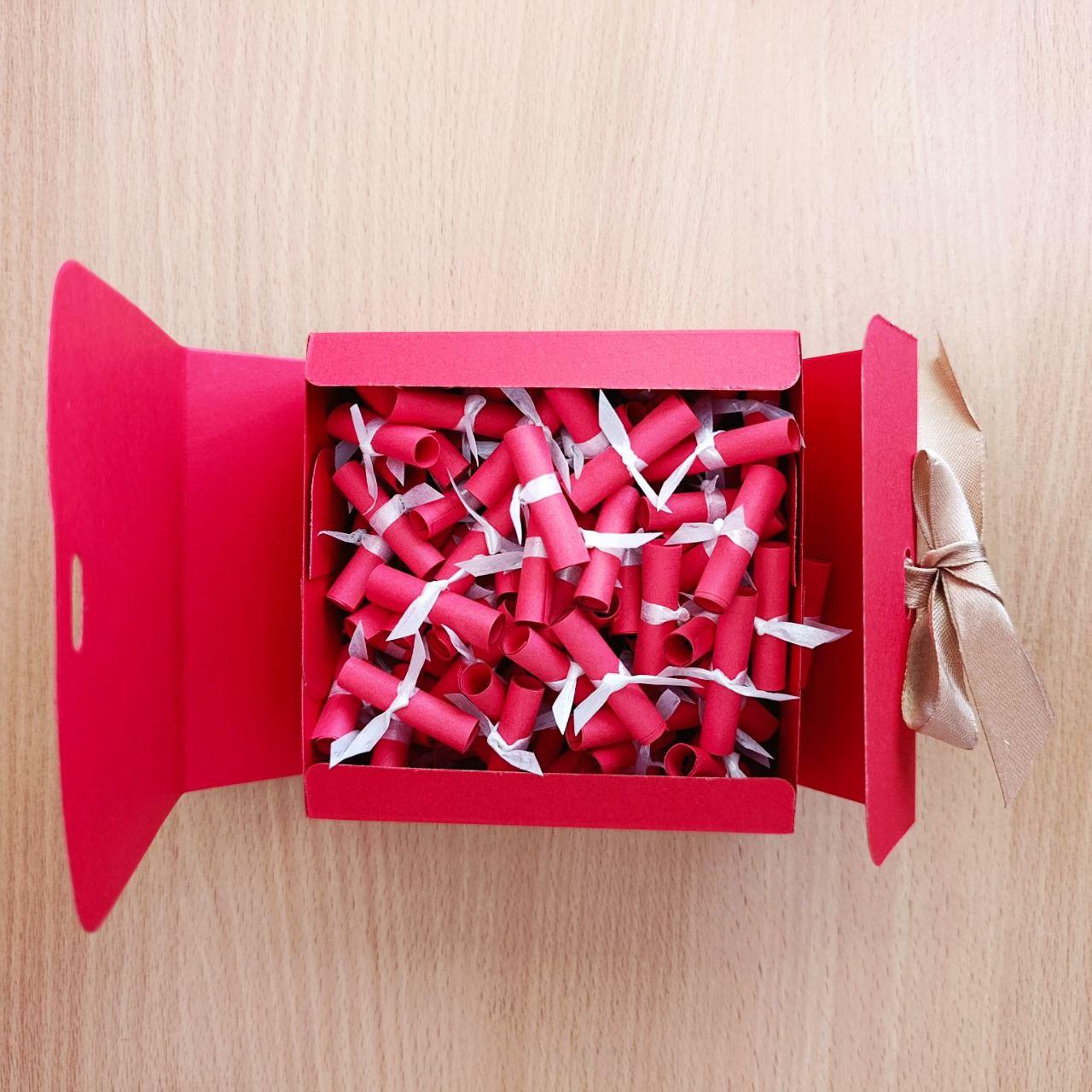 Подарункова коробка з 101 причиною чому я люблю тебе для дівчини/на день народження/день закоханих/8 березня свято (ar296) - фото 3