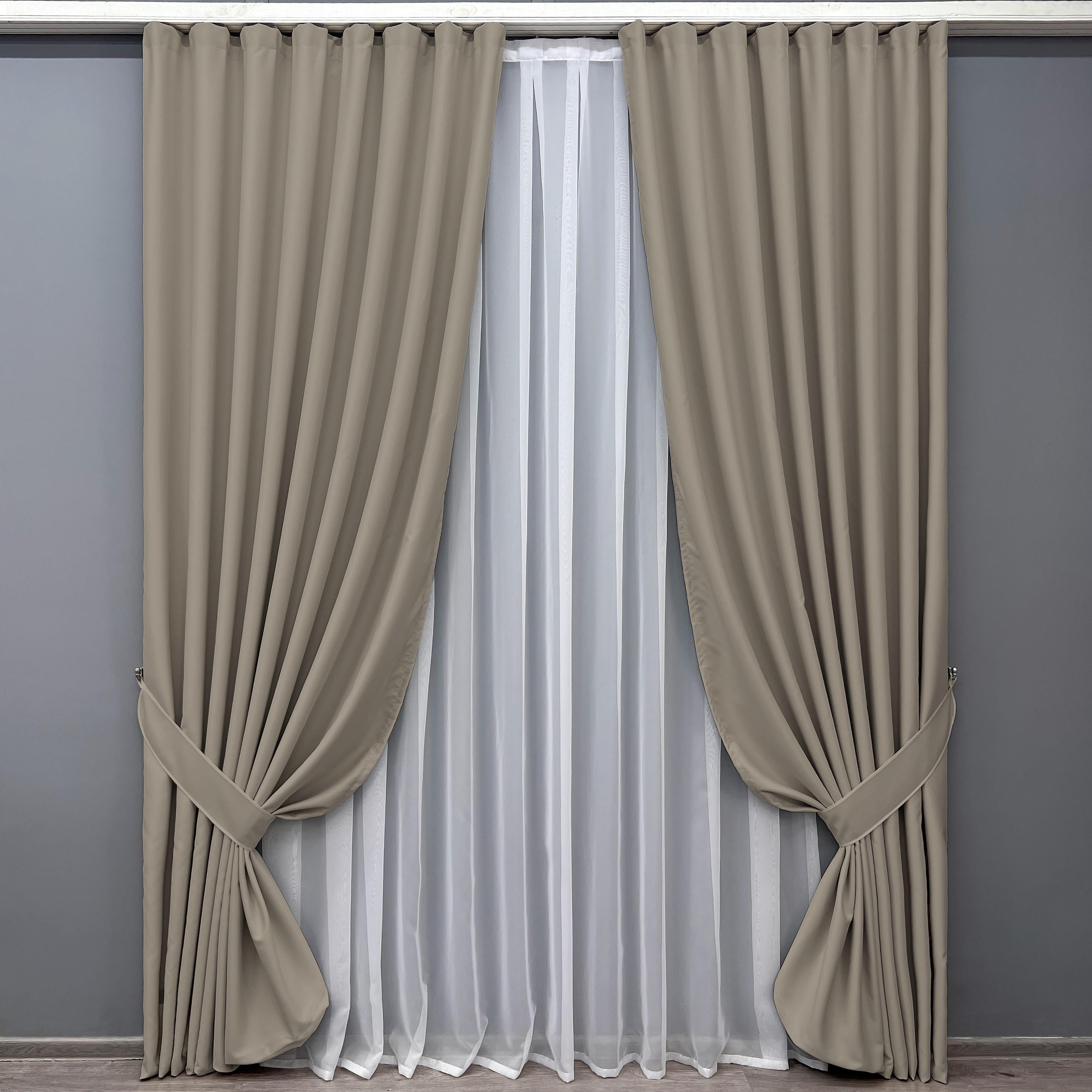 Комплект штор VR-Textil Midnight №2086ш блекаут 150х290 см 2 шт. Тауп (33-1317) Комплект штор VR-Textil Midnight №2086ш блекаут 150х290 см 2 шт. Тауп (33-1317)