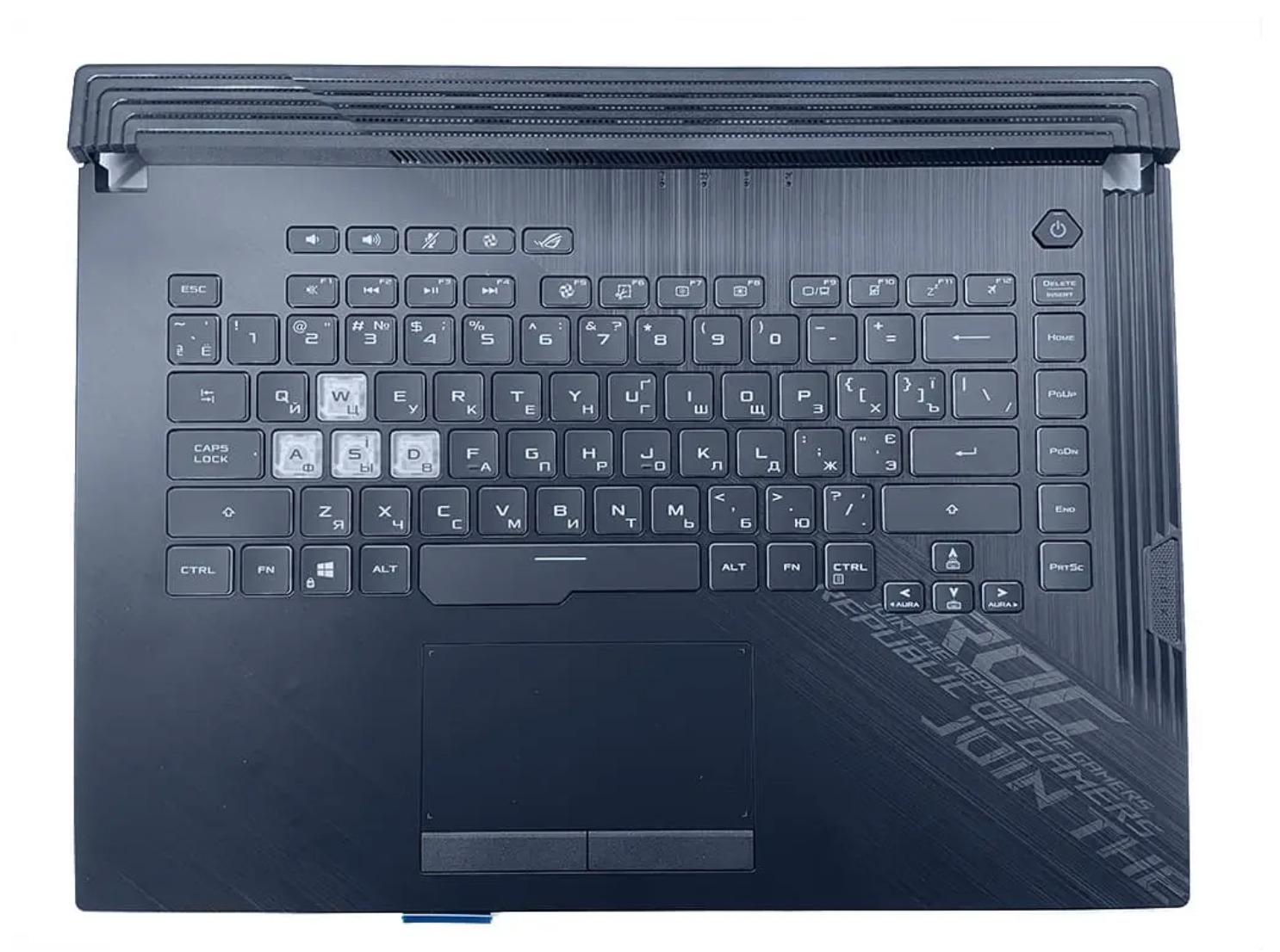 Верхняя панель с клавиатурой для ноутбуков Asus ROG Strix G15 G512LI/G512LWS (15114)