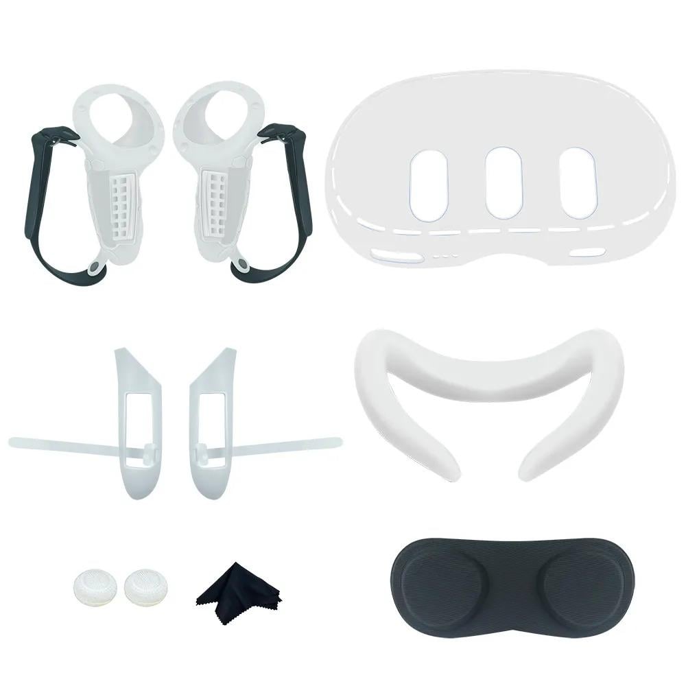 Защитный силиконовый набор для Meta Quest 3 White (ACS- ZSNFMQ3wh)