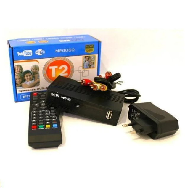 Тюнер T2 UKC з YouTube/IPTV/WiFi/HDMI/USB MEGOGO 12/220В (9407595) - фото 2