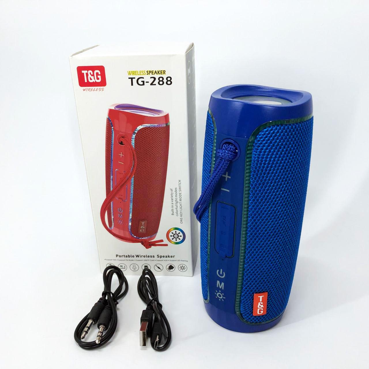 Портативна колонка Bluetooth з LED підсвічуванням Синій (TG288) - фото 9 Портативна колонка Bluetooth з LED підсвічуванням Синій (TG288) - фото 9