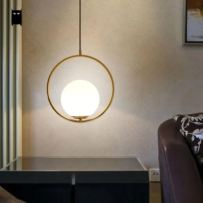 Підвісний світильник Sirius з круглим металевим каркасом під одну лампу Е27 Бронзовий (Ш 2003/1AB) - фото 2