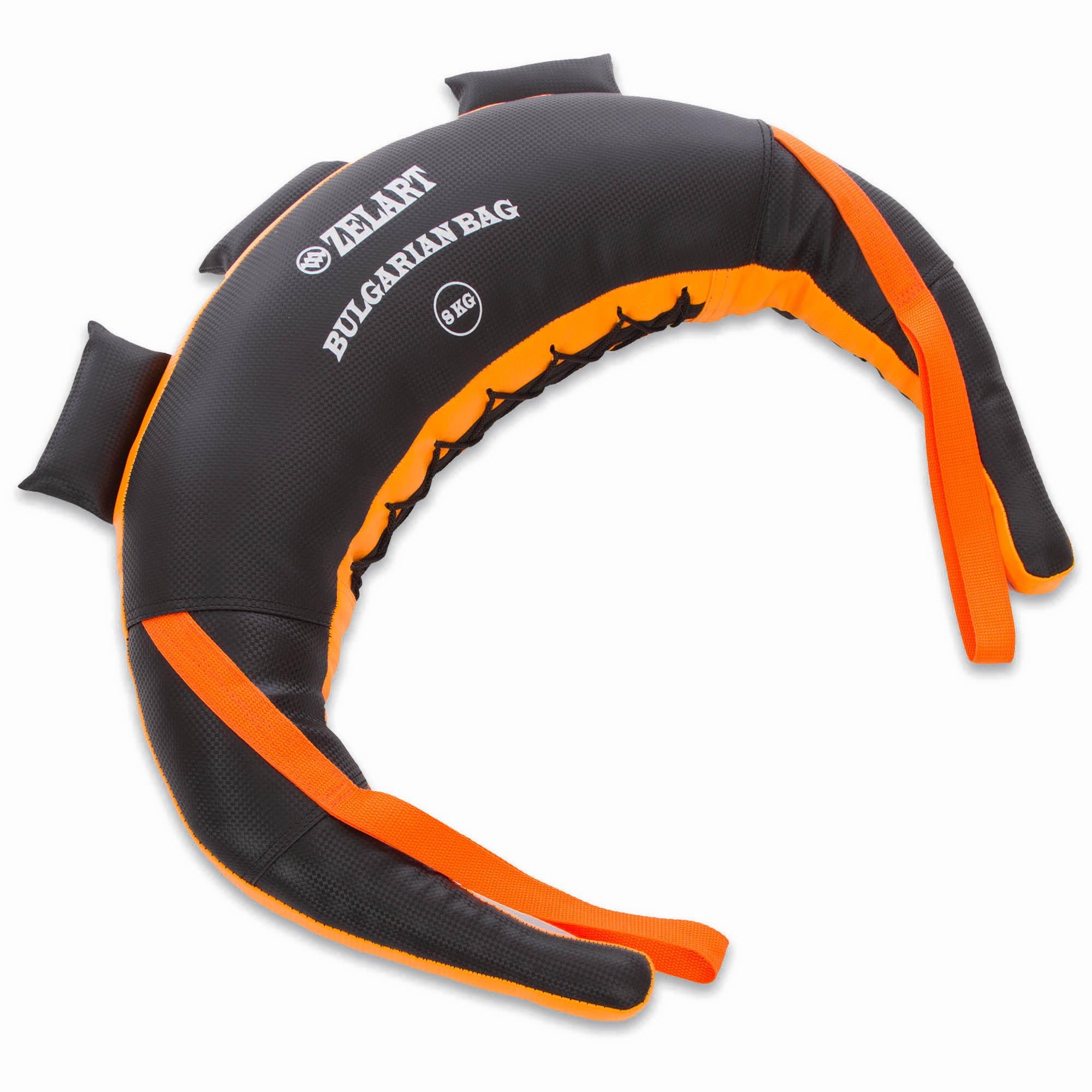 Мішок болгарський тренувальний Zelart Bulgarian Bag FI-5024-8 8 кг Чорний/Помаранчевий (DR003180)