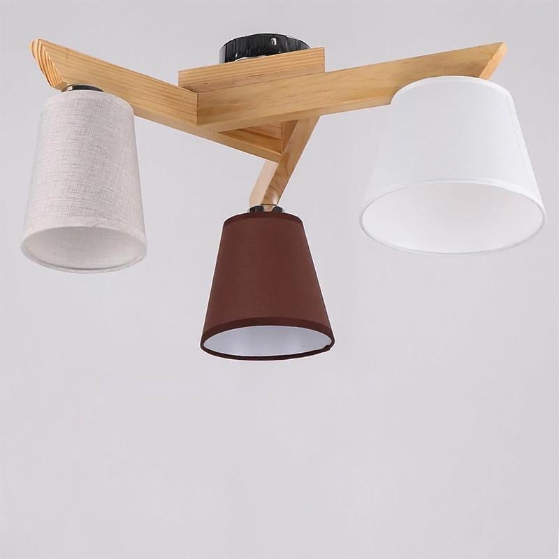 Люстра потолочная деревянная Light House SRS-16250-3A Бежевый