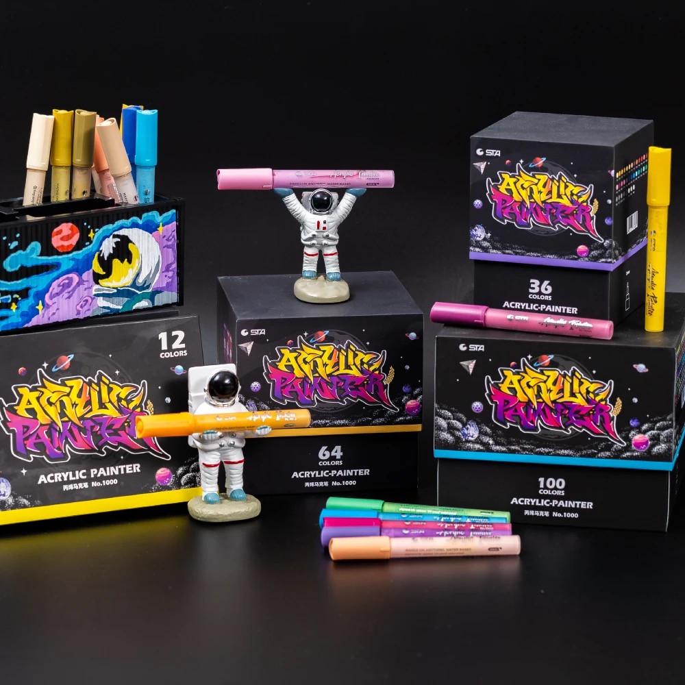 Маркери акрилові STA універсальні 100 кольорів (2431436998) - фото 7 Маркери акрилові STA універсальні 100 кольорів (2431436998) - фото 7