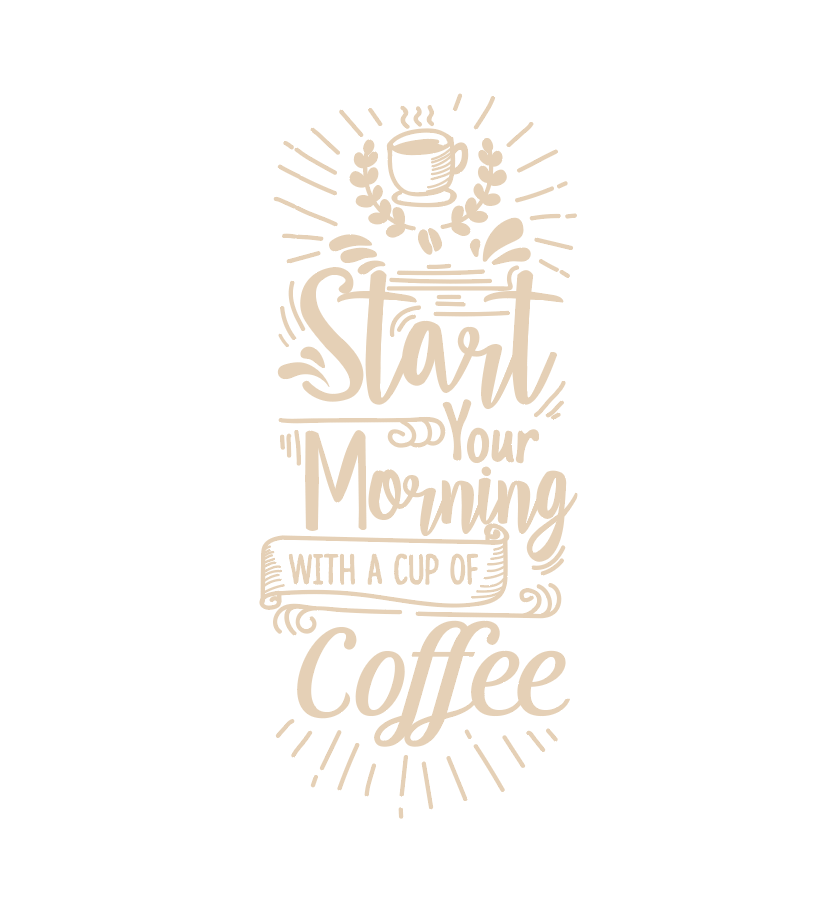 Наклейка интерьерная FroDecal "Start your morning coffee" 424х970 мм Бежевый (U10496_1_082)