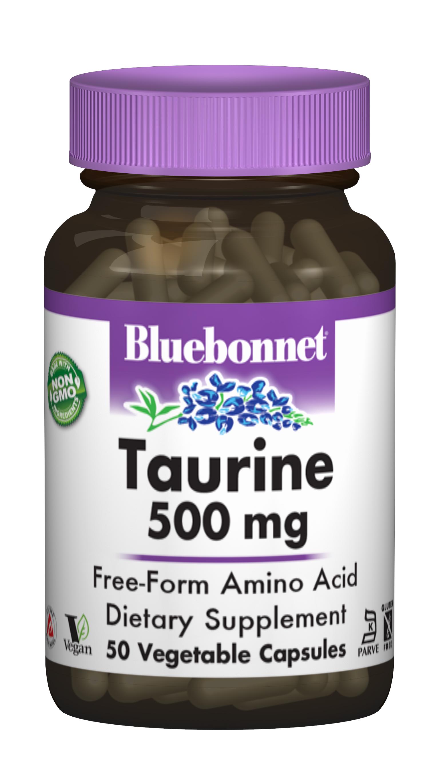 Таурін Bluebonnet Nutrition 500 мг 50 гелевих капсул (BLB0084)