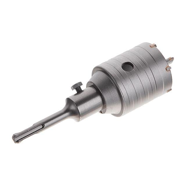 Комплект Intertool SD-7055 сверло корончатое по бетону 55 мм/переходник SDS Plus 100 мм