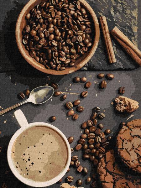 Картина по номерам Идейка Ароматный кофе 30х40 см в термопакете (КНО5644-mt)