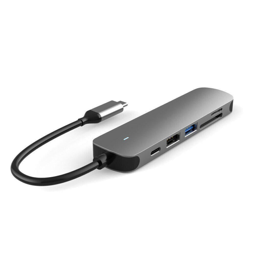 Док-станция USB Type-C до HDMI-4K PD SD TF RJ45 Thunderbolt 3 для Macbook Air M (1881040249)