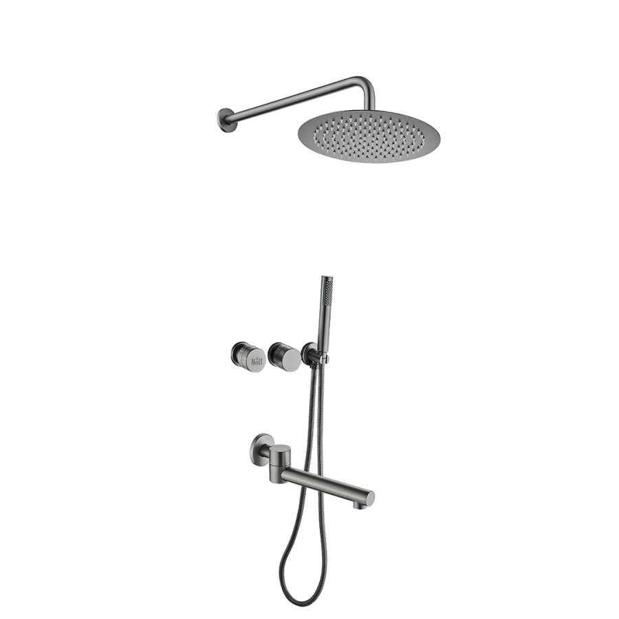 Душова система прихованого монтажу Nett TSGr-99 з виливом Графітовий (111721)