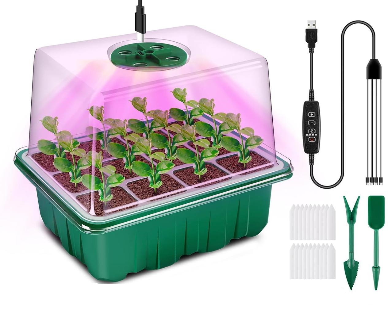 Набор универсальных лотков GrowBox для проращивания растений со светодиодным светом 19х15 см 4 шт. (2265174467) Набор универсальных лотков GrowBox для проращивания растений со светодиодным светом 19х15 см 4 шт. (2265174467)