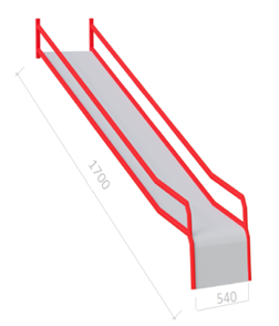 Елемент ігрового комплексу Tobi Sho Спуск металевий 1700х540 мм - фото 2