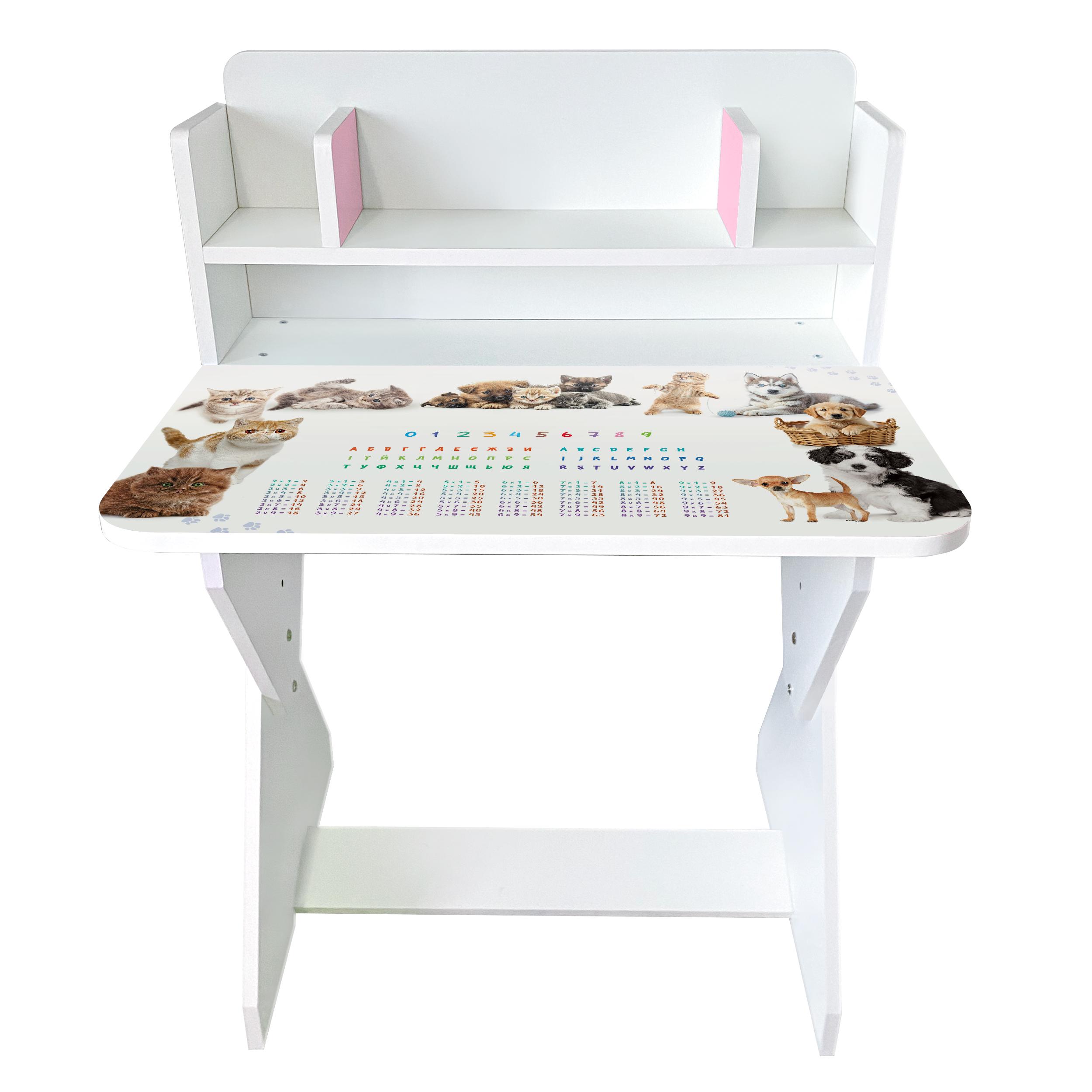 Парта со стульчиком Holy Wood П01 регулируемая с рисунком Котики-песики (18136718) - фото 2 Парта со стульчиком Holy Wood П01 регулируемая с рисунком Котики-песики (18136718) - фото 2