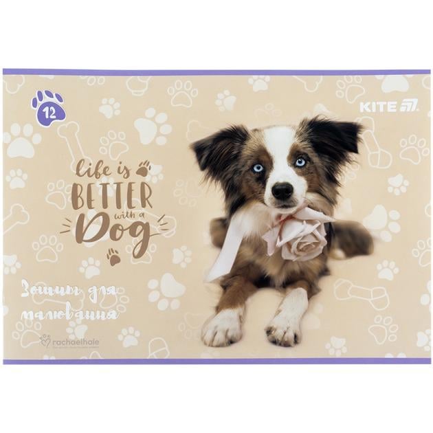 Тетрадь для рисования KITE R25-241 12 л. скоба софт тач/УФ