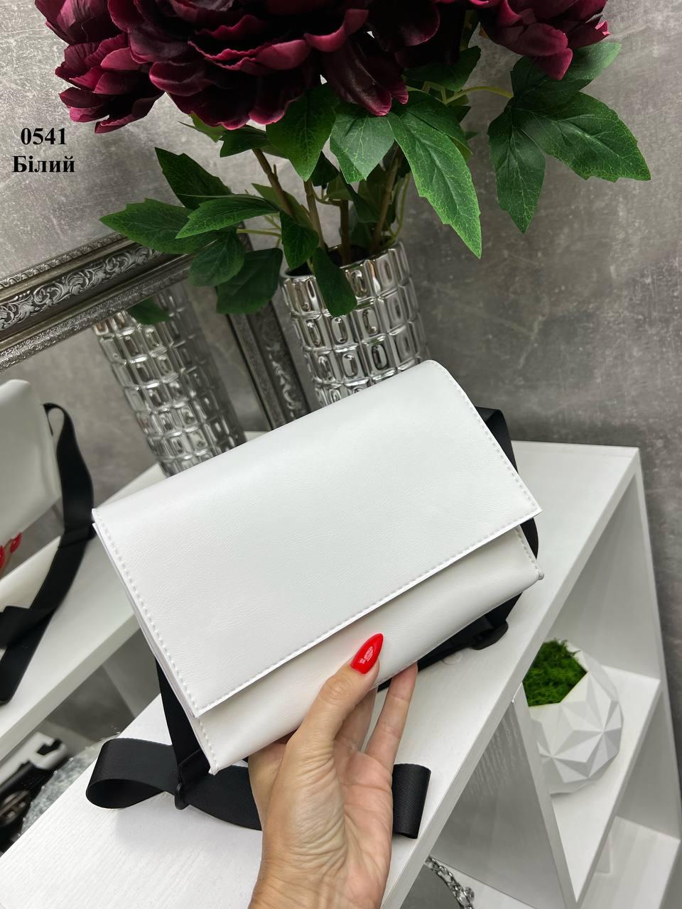 Сумка через плечо женская современная городская экокожа 22х15х7 см Белый - фото 9 Сумка через плечо женская современная городская экокожа 22х15х7 см Белый - фото 9