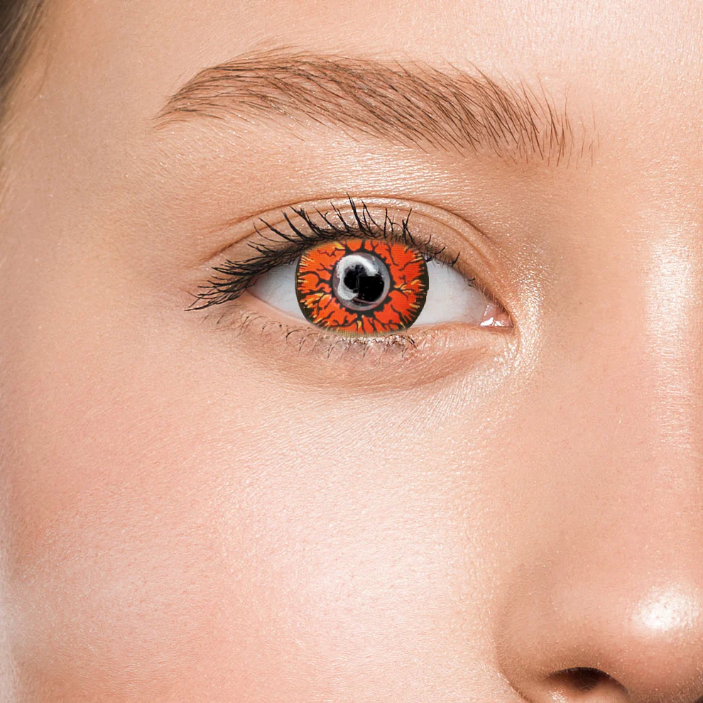 Контактные линзы красные Elite Lens Дарк Рэд +0,00 14,5 мм 2 шт. Красный (25906464)