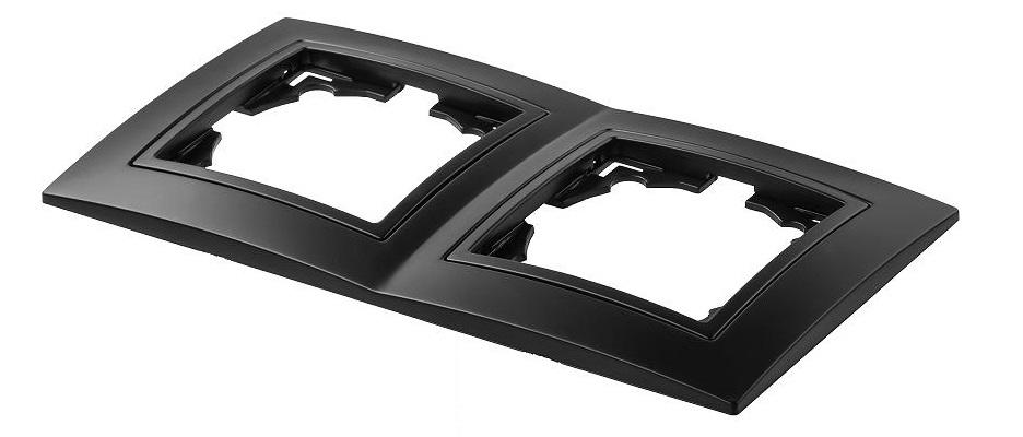 Рамка двомісна MARSHEL ELEGANT FE-2 Black