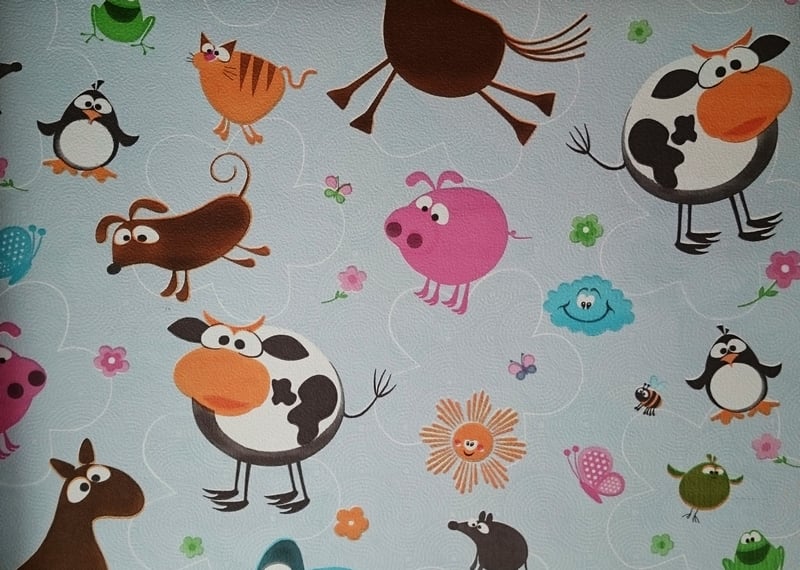 Обои на бумажной основе Шарм 122-04 Ферма 0,53х10 м Синий (63481843545099340e54c1cf)