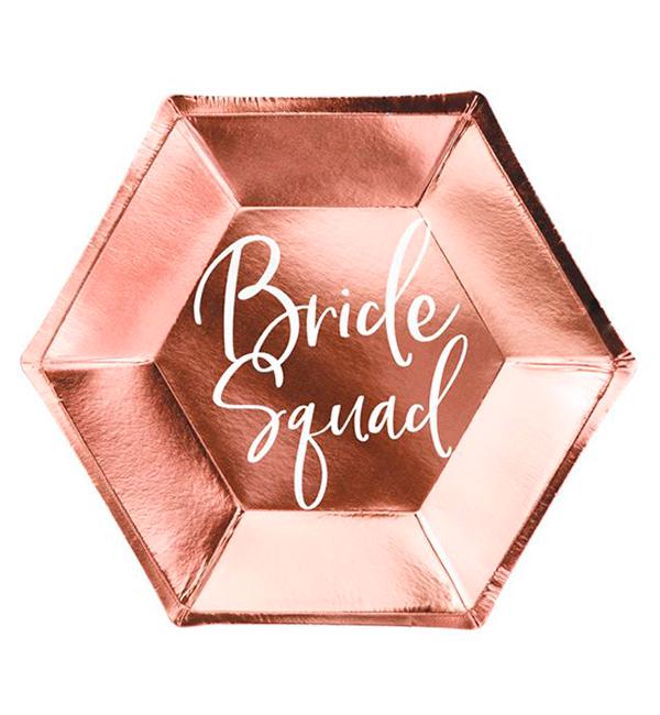 Одноразовые тарелки Bride Squad 6 шт. 23 см (12966313)