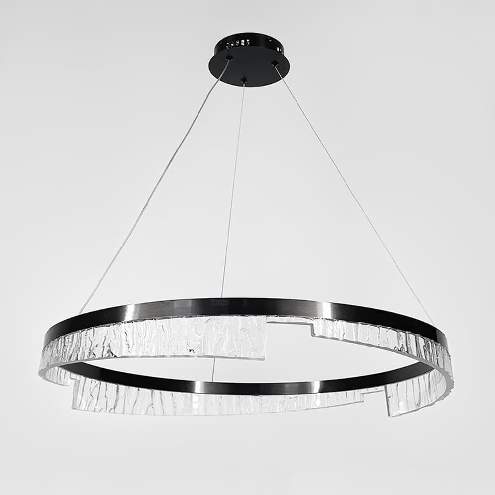 Люстра подвесная с кольцевым дизайном 28 Вт Ø 80 см Черный (MJ301-800 BK)