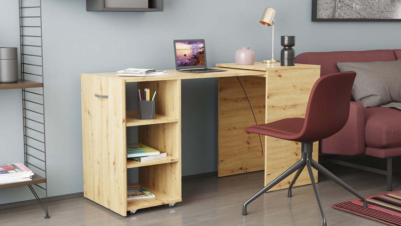 Стіл-тумба трансформер Ferrum-decor Смарт 1/2 ДСП 16 мм 750x1450x600 мм Дуб Артізан (FRD-105079) - фото 10