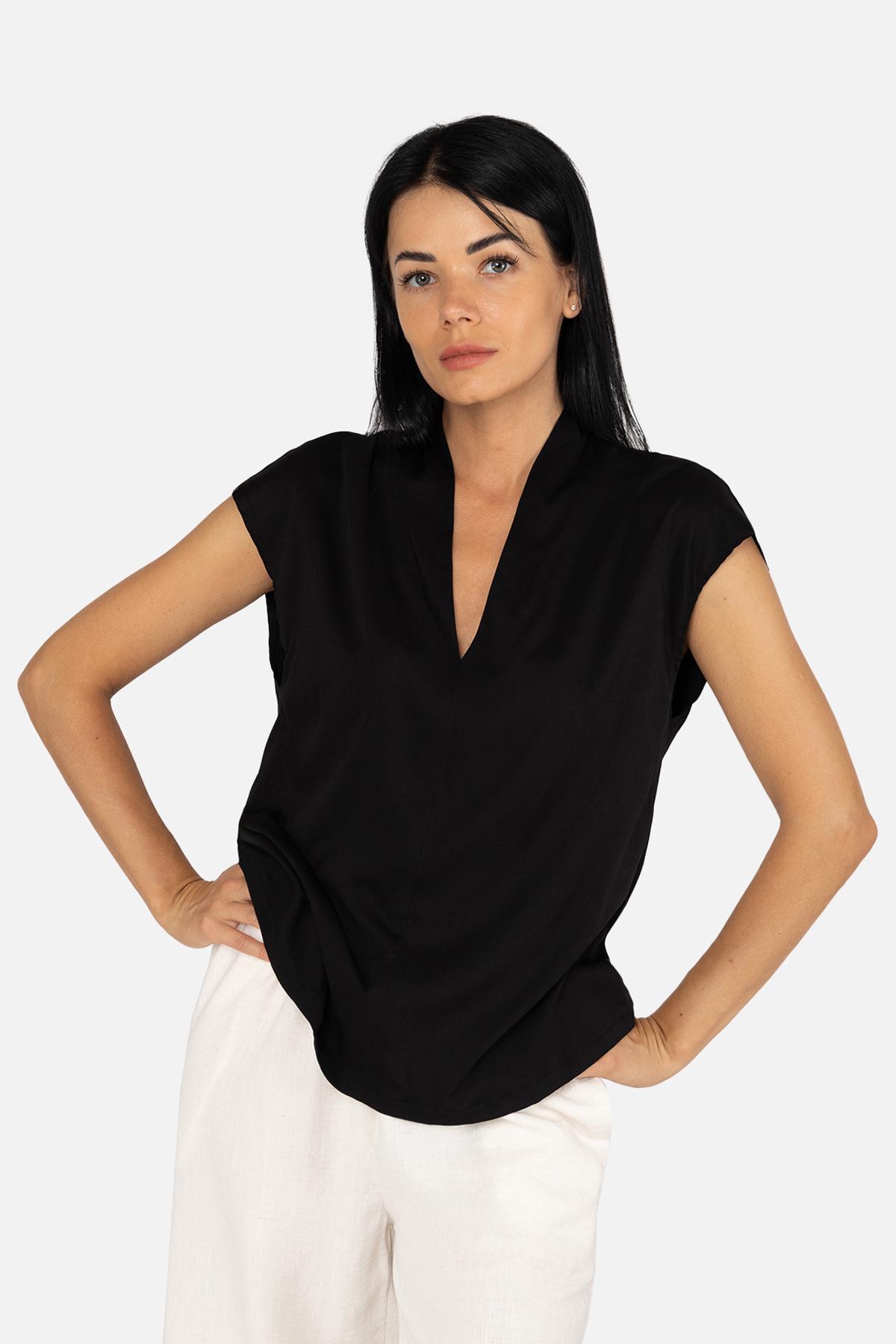 Блуза жіноча ЦБ-00255750 з коротким рукавом р. 42 (SKT001008124)