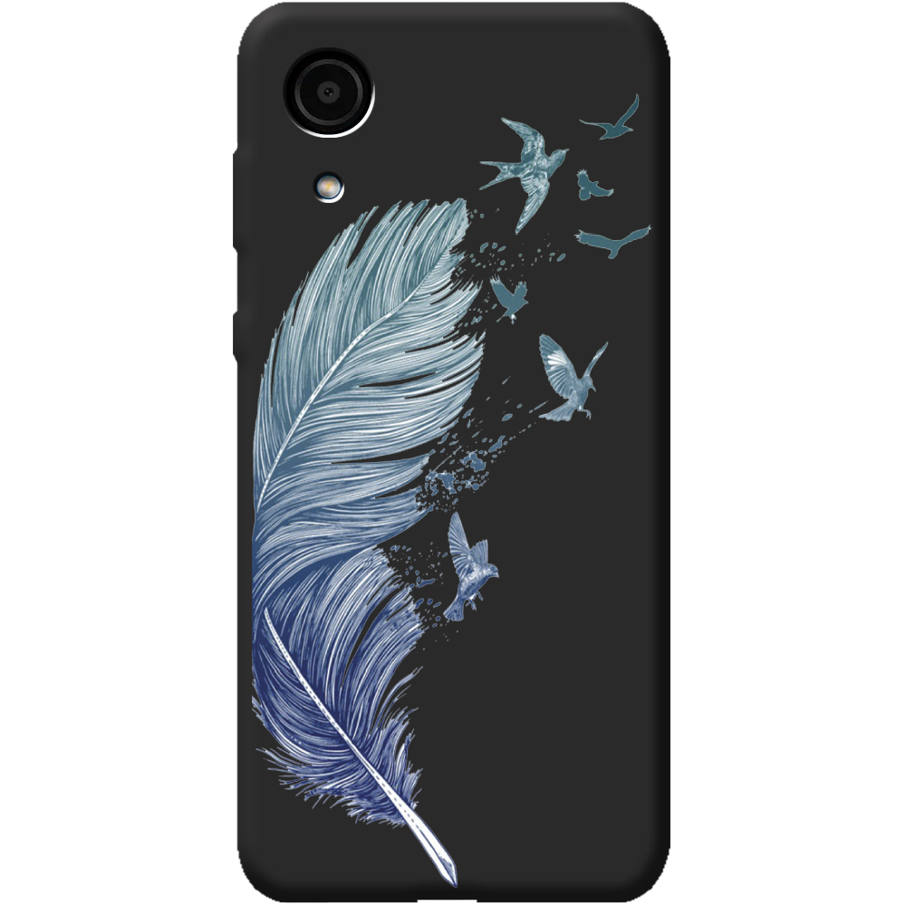 Чехол BoxFace Samsung Galaxy A03 Core (A032) Feather Черный силикон (43939-cc38-44058)