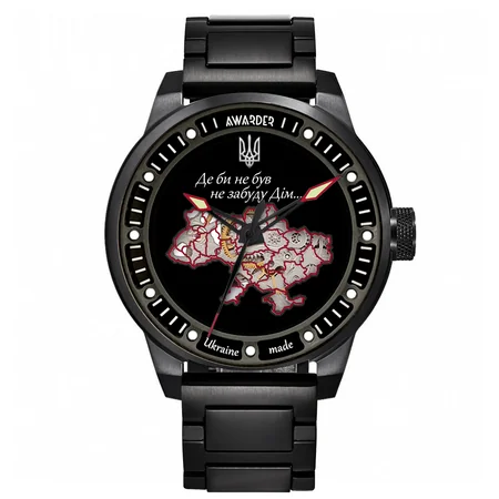 Наручные часы Awarder 058 "Де би не був" All Black Steel Наручные часы Awarder 058 "Де би не був" All Black Steel