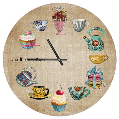 Часы настенные круглые Presentville Кухня 36 см (CHR P 15M016)