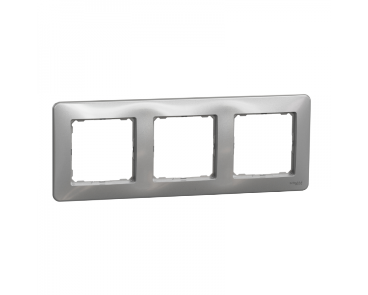 Рамка Schneider Electric 3-постовая ABS-UV Sedna Design&Element Алюминий (SDD313803)