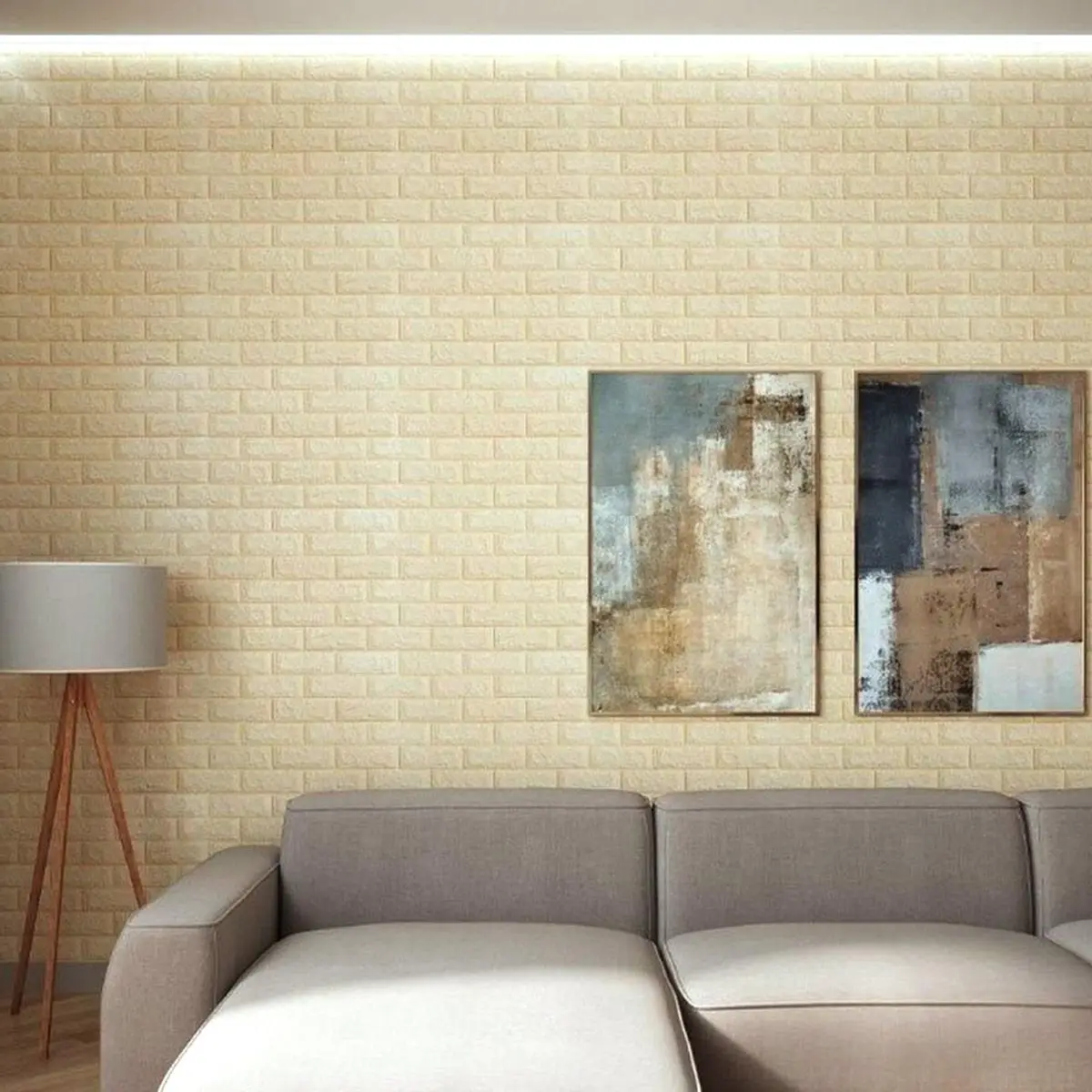 3D-рулон декоративна самоклеюча під цеглу 5000x700x3 мм Бежевий (BN3-002-5) - фото 4 3D-рулон декоративна самоклеюча під цеглу 5000x700x3 мм Бежевий (BN3-002-5) - фото 4