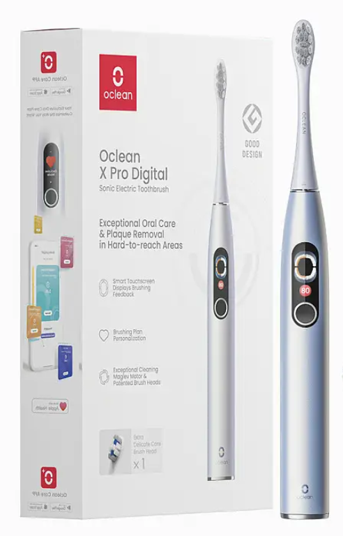 Електрична зубна щітка Oclean X Pro Digital Electric Toothbrush Glamour Silver