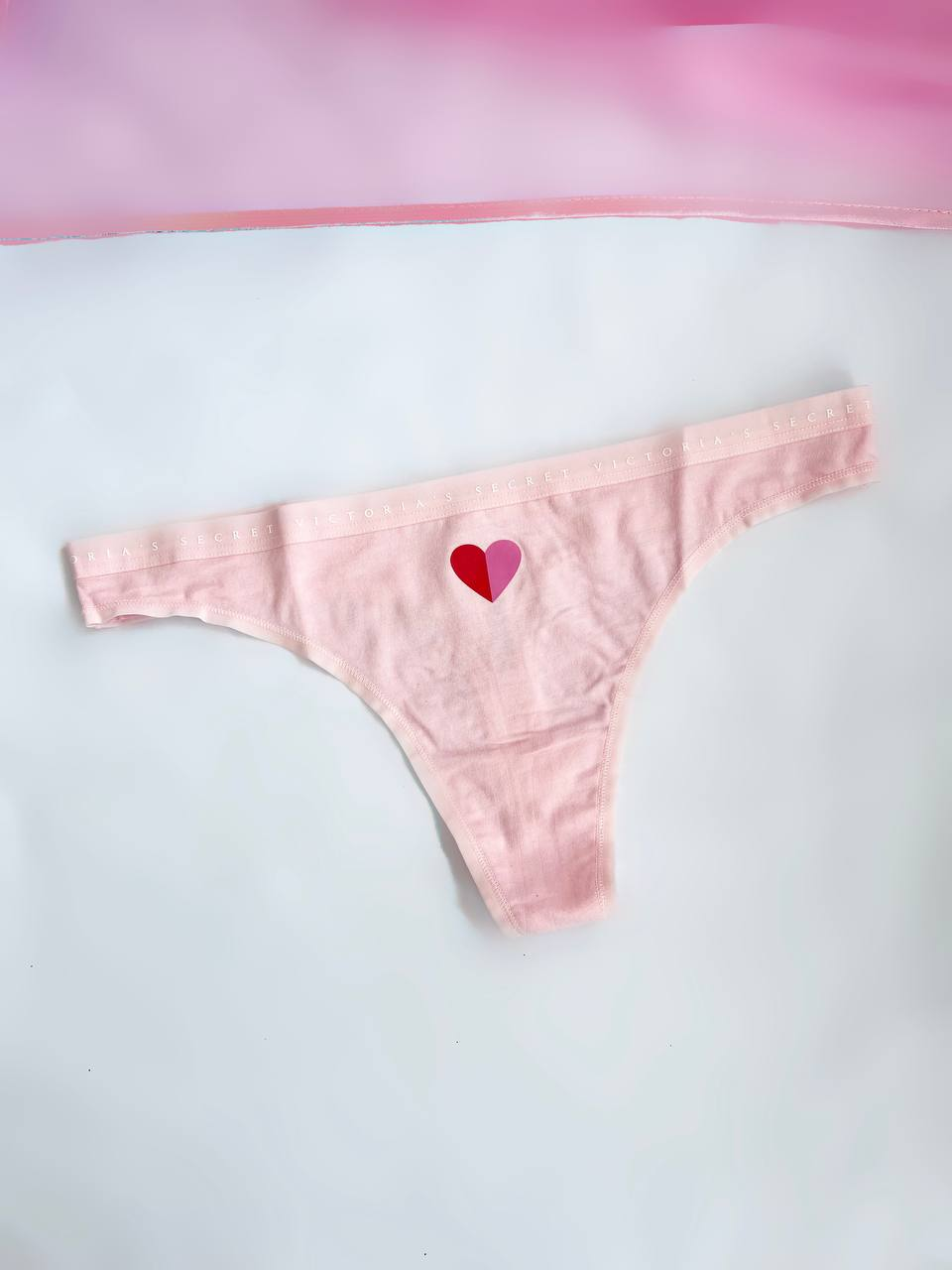 Труси Victoria's Secret Stretch Cotton Thong Panty L Рожевий (27318393)