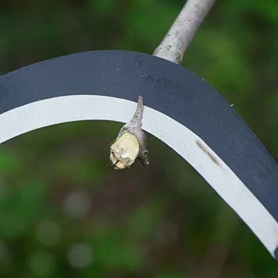 Серп прочный инструмент с острым лезвием и двойным креплением AN00594 - фото 4